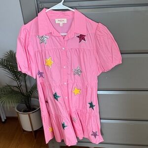 Peach Love California Pink Star Dress